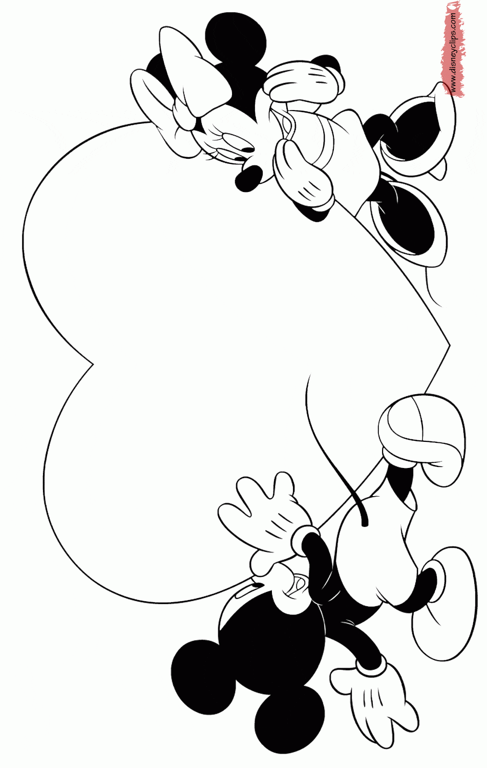 disney valentine's day coloring pages