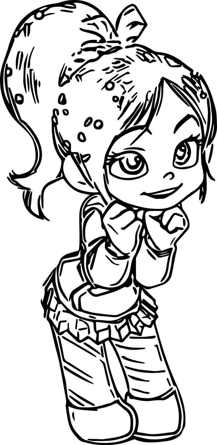 Vanellope Von Schweetz Girl Coloring Page Wecoloringpage