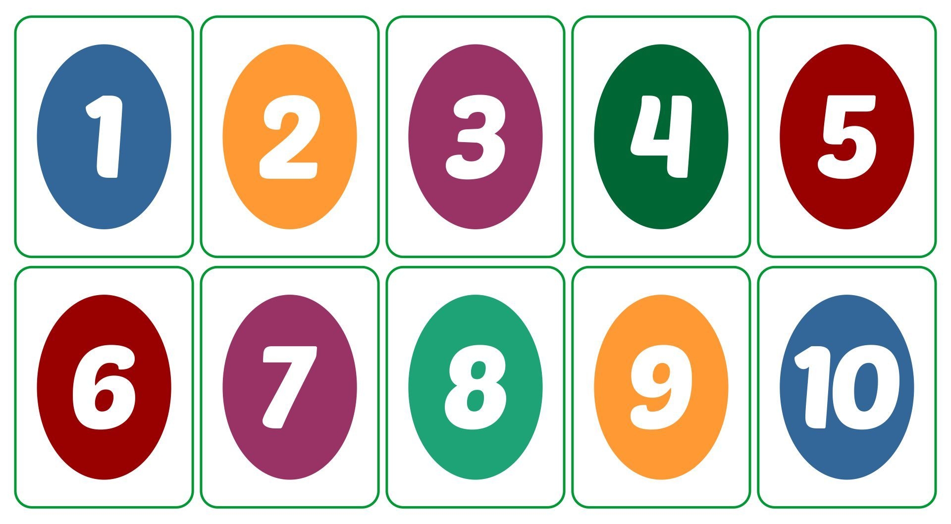 big printable numbers 1 10