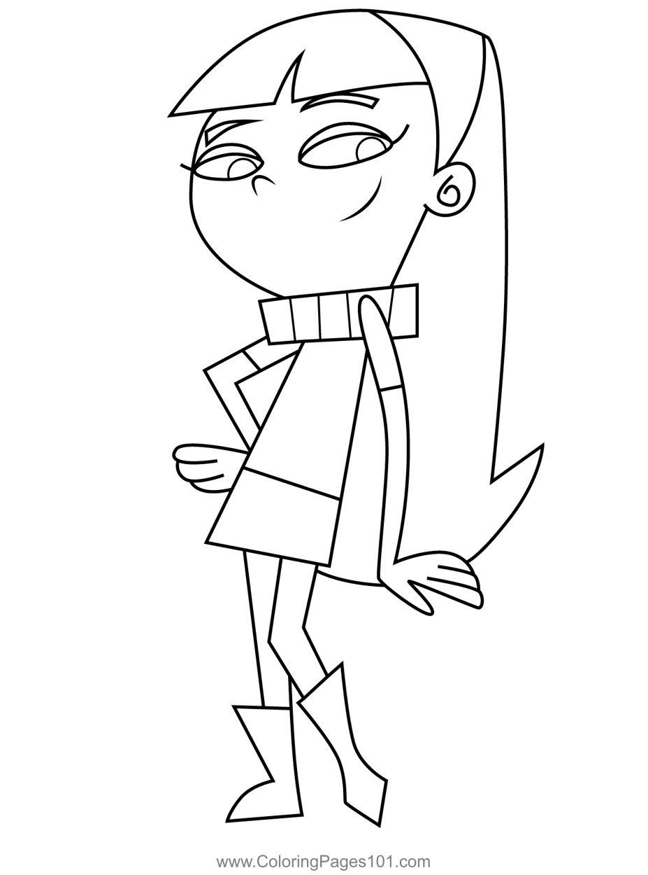 Vicky Fairly Odd Parents Coloring Page