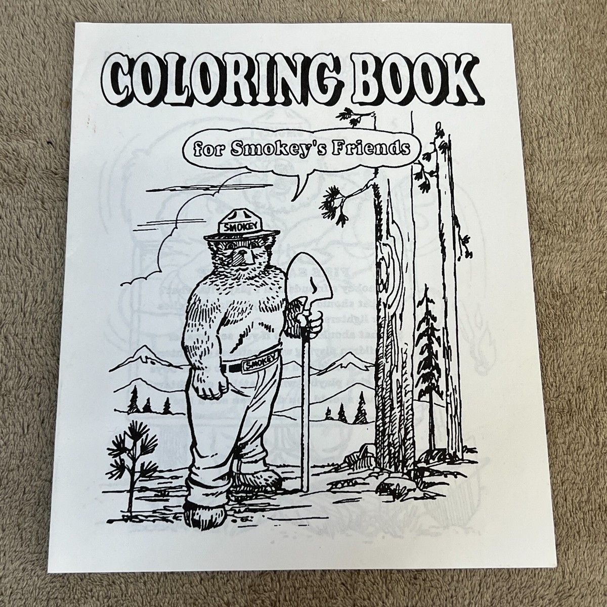 Vintage Smokey The Bear Coloring Book 2000 6 Pages P1 EBay