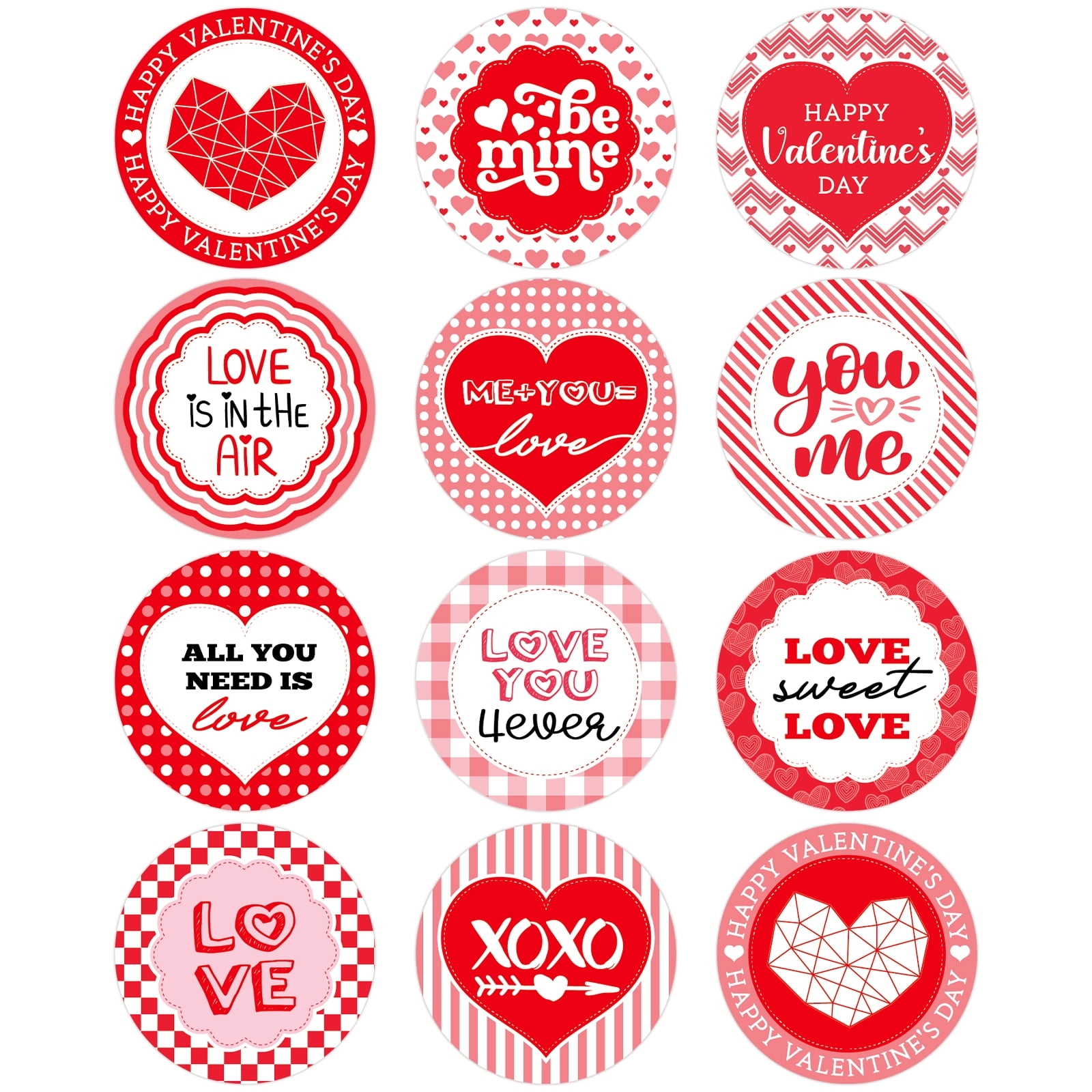 WaaHome Happy Valentine s Day Stickers Valentine Stickers For Adults 36pcs Heart Stickers Valentines Day Gifts Tags Stickers For Valentines Party Favor Supplies Envelopes Seal Cards Walmart