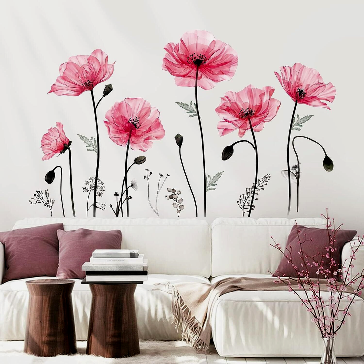 large flower wall stickers
