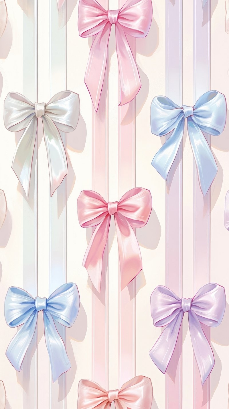 Wallpaper Aesthetic Pink Bows Images Free Photos PNG Stickers Wallpapers Backgrounds Rawpixel