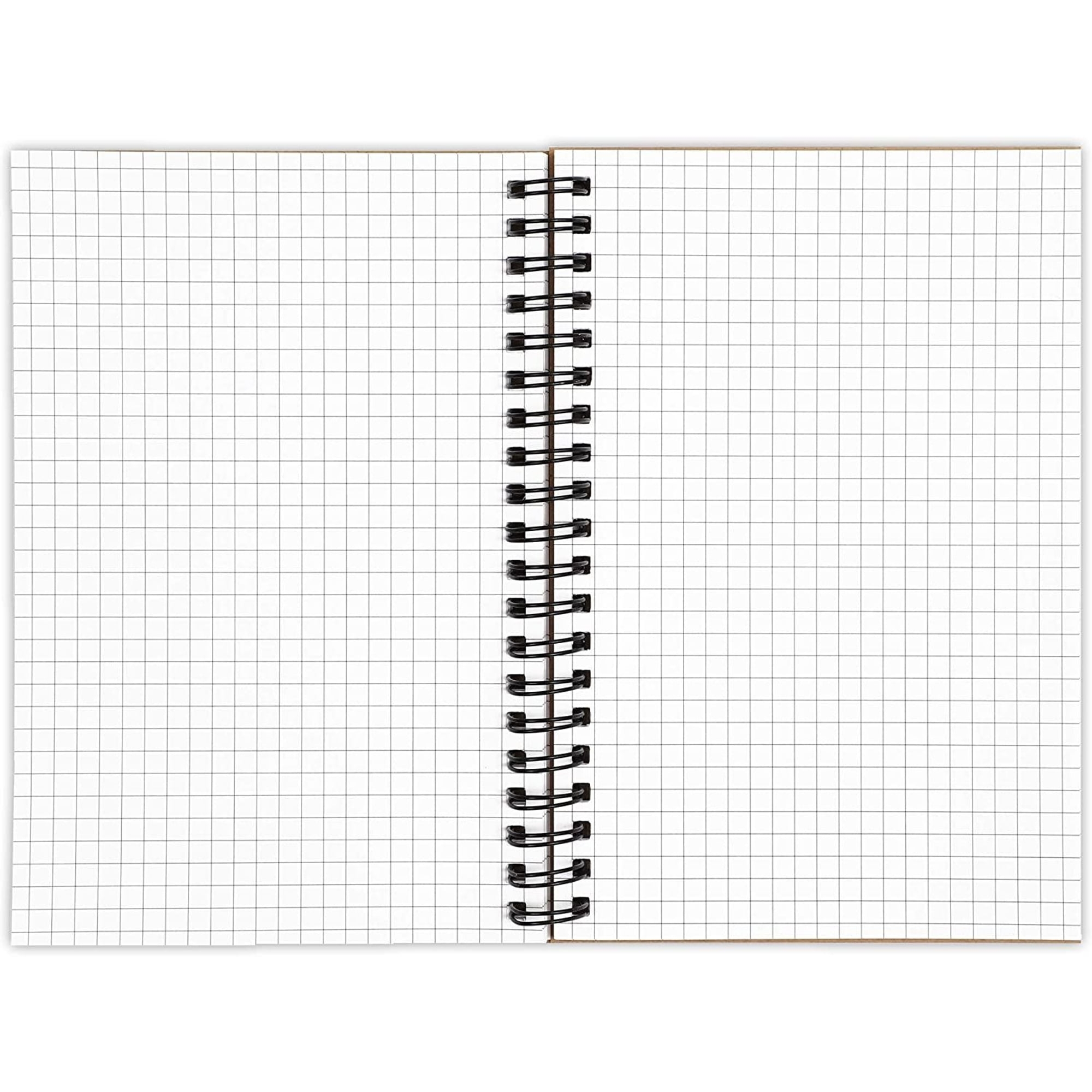 Walmart 4 Pack A5 Spiral Bound Graph Paper Notebooks 50 Sheets 5x7 In Brown Walmart Business Supplies