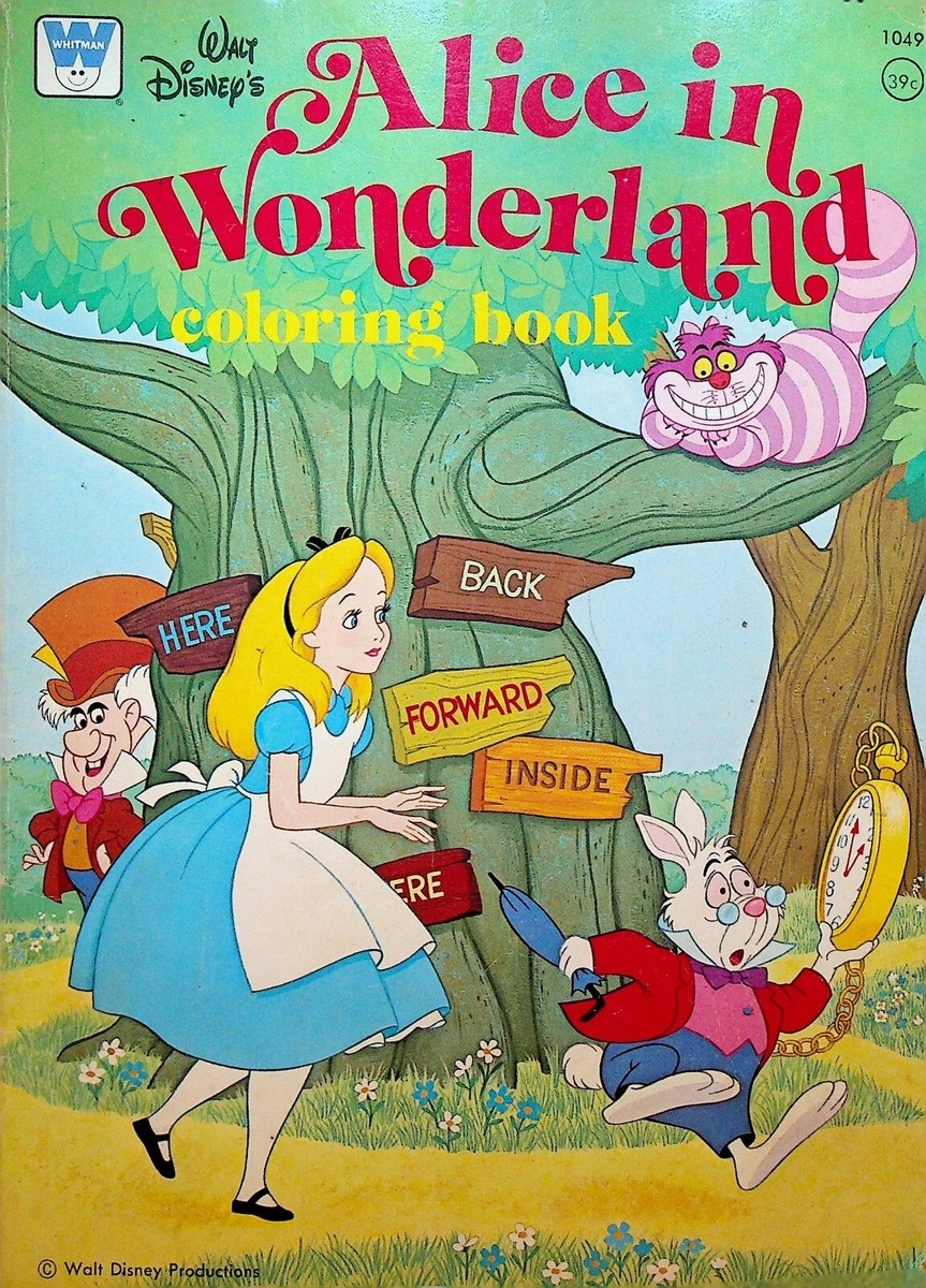 Walt Disney s Alice In Wonderland Coloring Book Whitman 1049 1976 EBay
