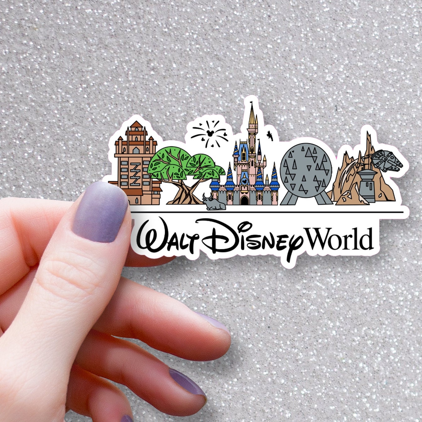 Walt Disney World All Parks Skyline Sticker Etsy