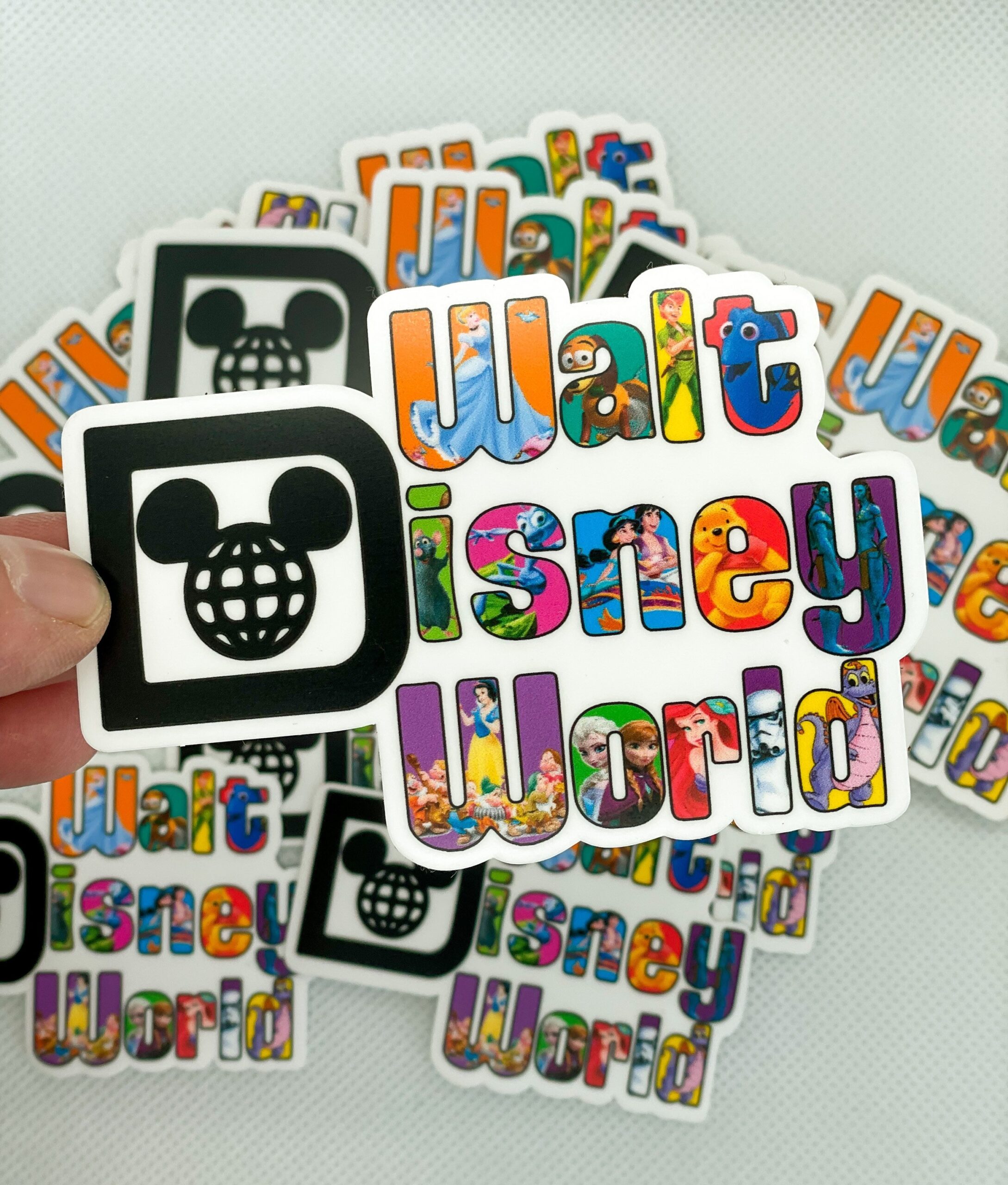 Walt Disney Worldfull Of Character Waterproof Sticker Classic Style Waterbottle Sticker Laptop Sticker With Cinderella And Friends Etsy
