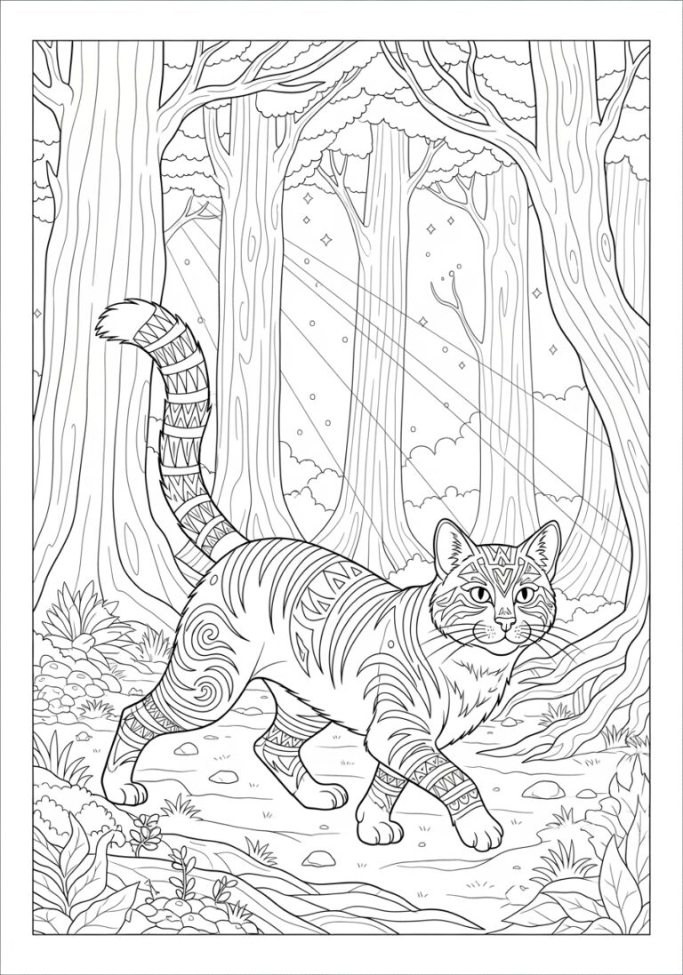 Warrior Cat Coloring Pages Printable Fun For Kids 