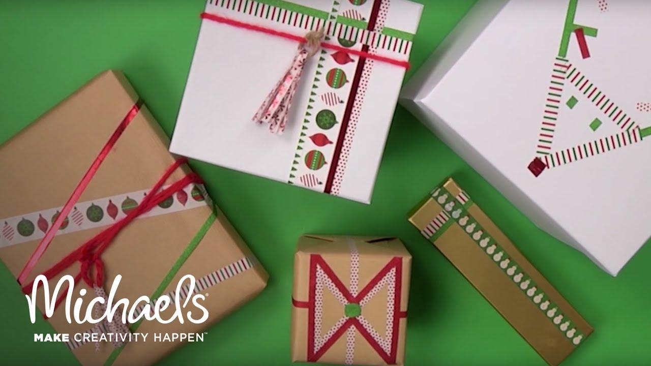 Washi Tape Gift Wrapping Michaels YouTube