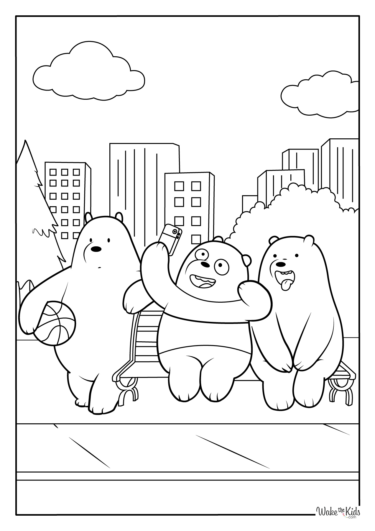 We Bare Bears Coloring Pages Free Printable PDFs WakeTheKids