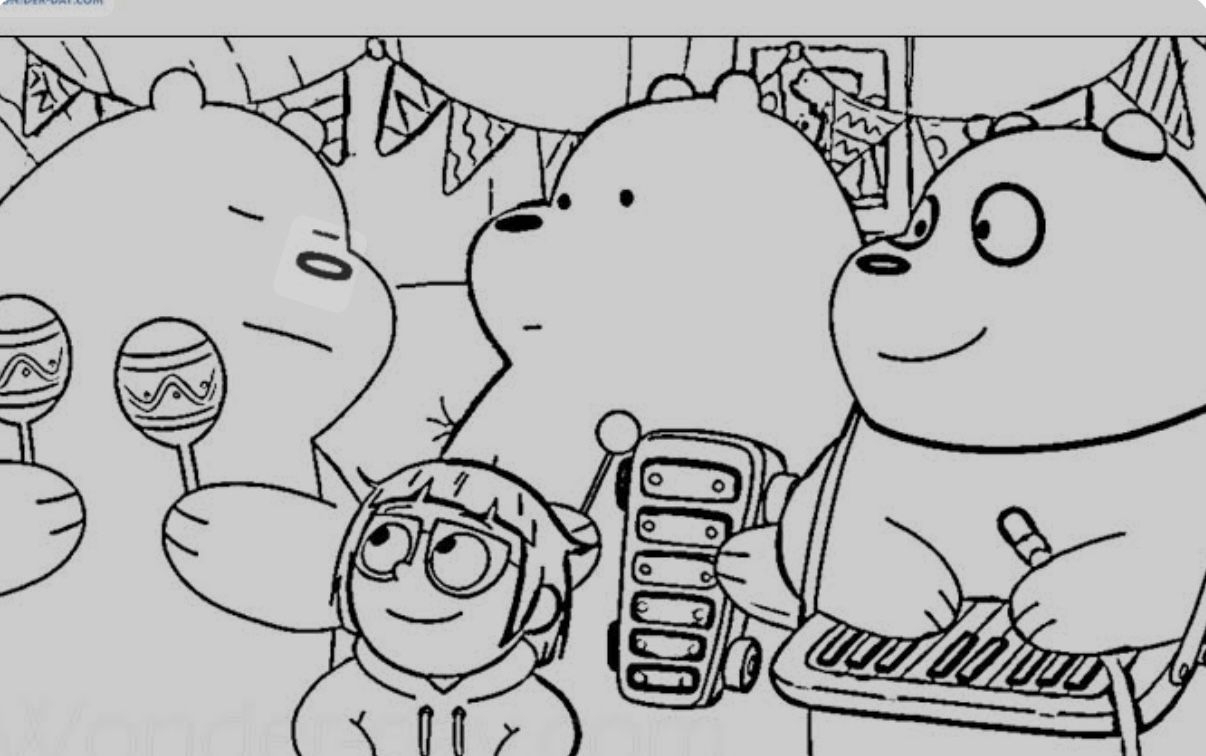 We Bare Bears Colouring Book For Kids For 10 Freelancer Brony Minz tibuafzal3 Kwork