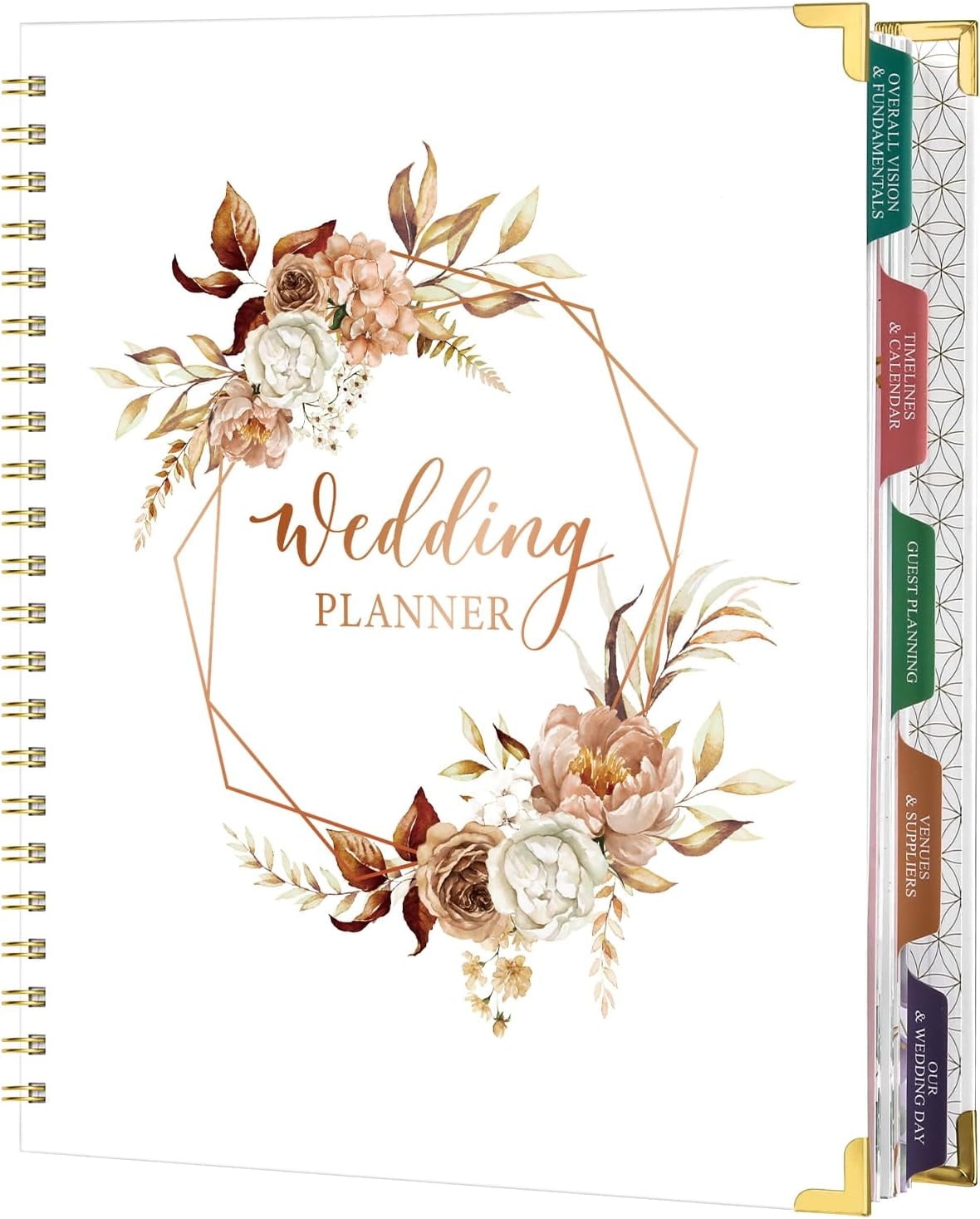 Wedding Planner Book And Organizer For The Bride Planning With Tabbed Sections 8 5 X 11 Hardcover Metal Corner 5 Inner Pockets Sticker Walmart
