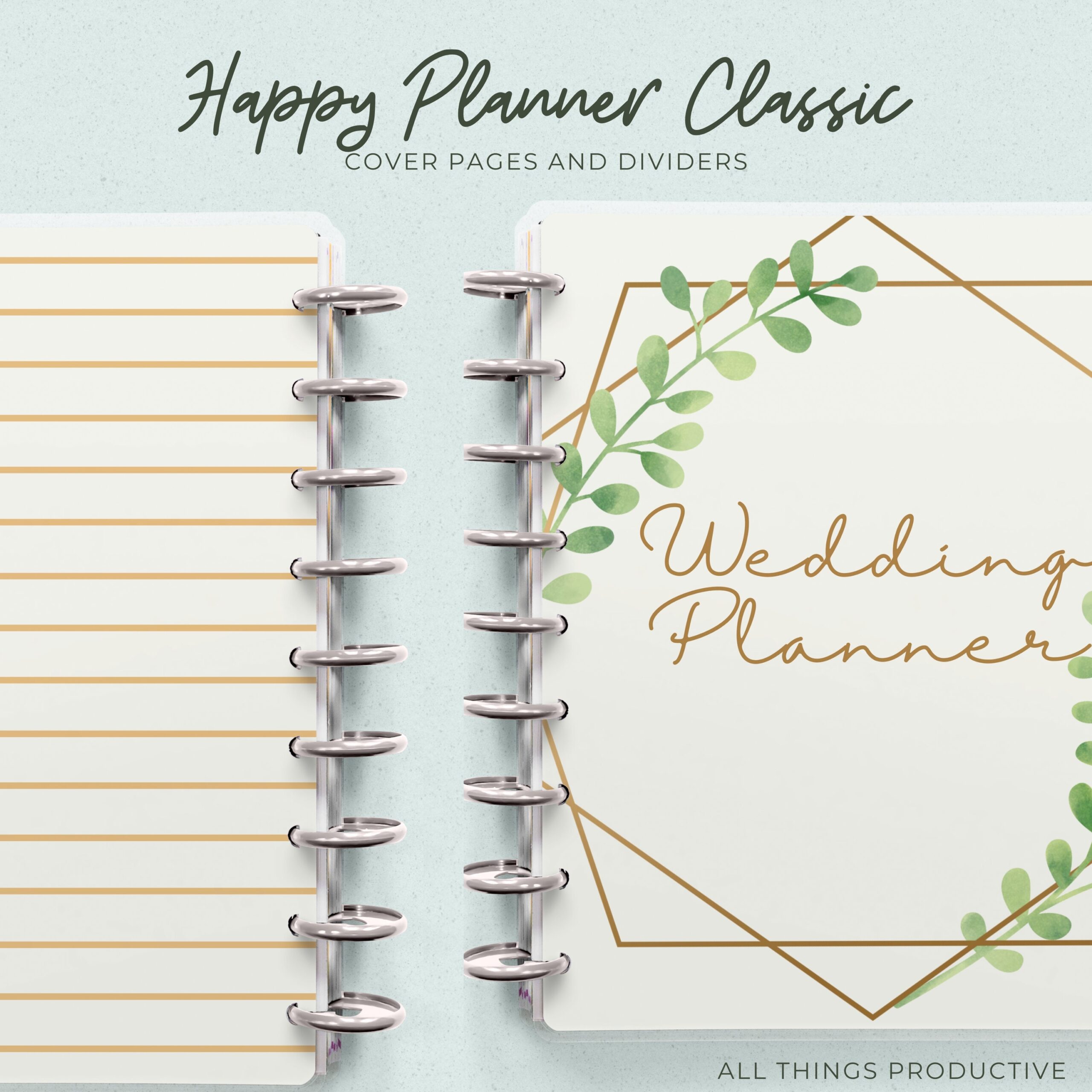 Wedding Planner Classic Happy Planner Printable Cover Dashboard And Divider Inserts Printable Refill Printable Cover Discbound PDF Etsy