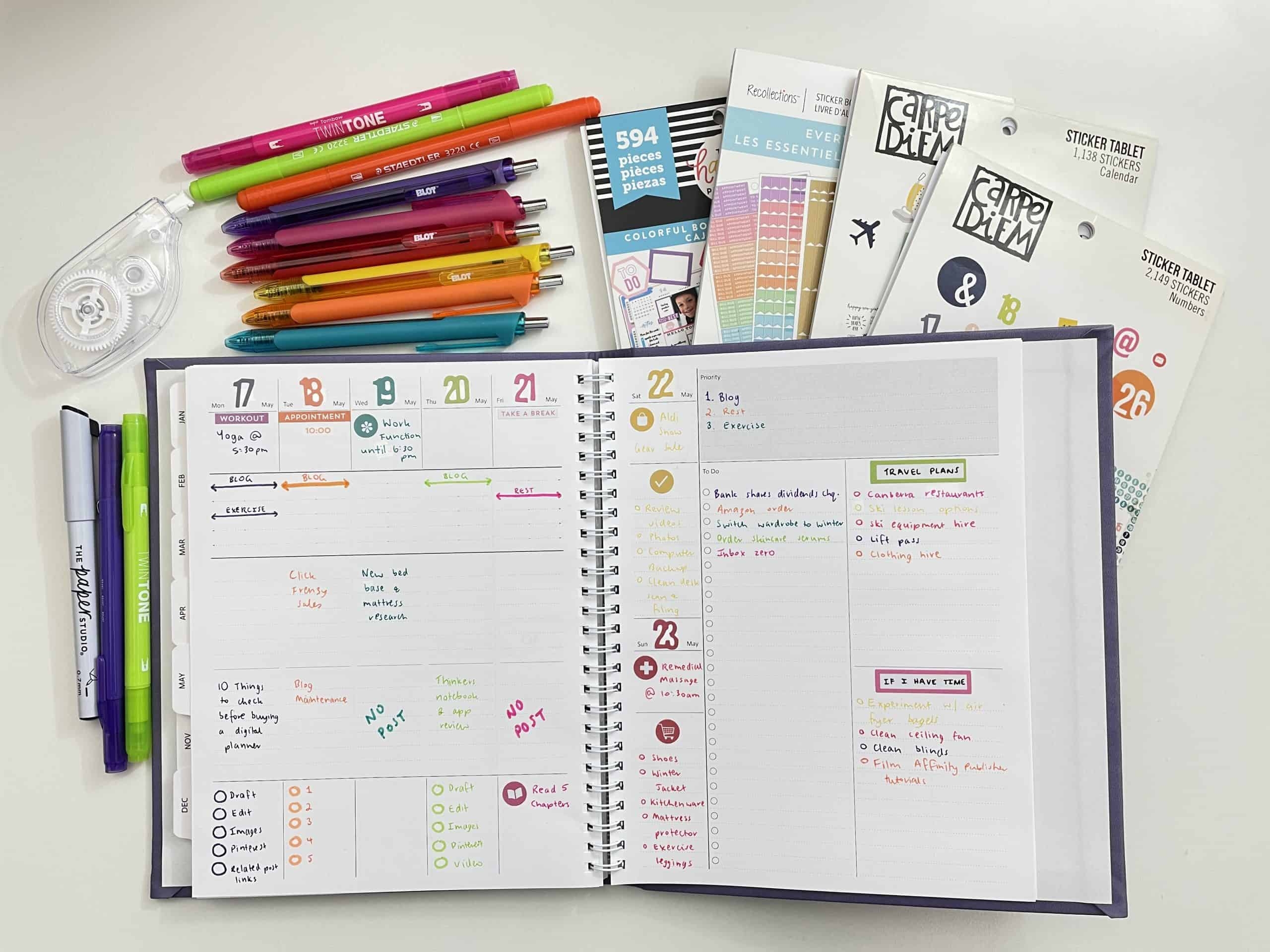Weekly Spread In My Custom Vertical Agendio Planner with Spans All About Planners