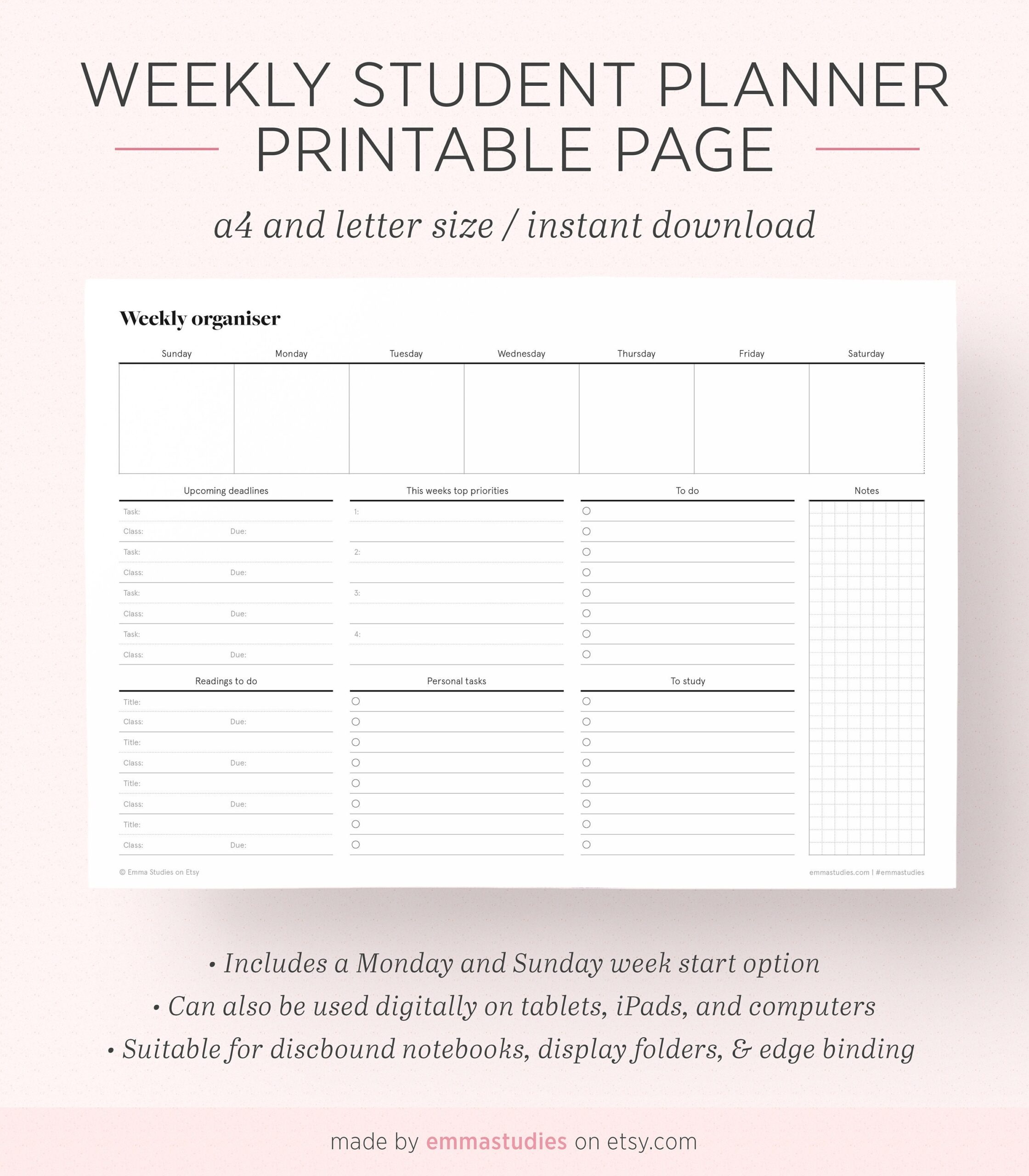 planners for college students
