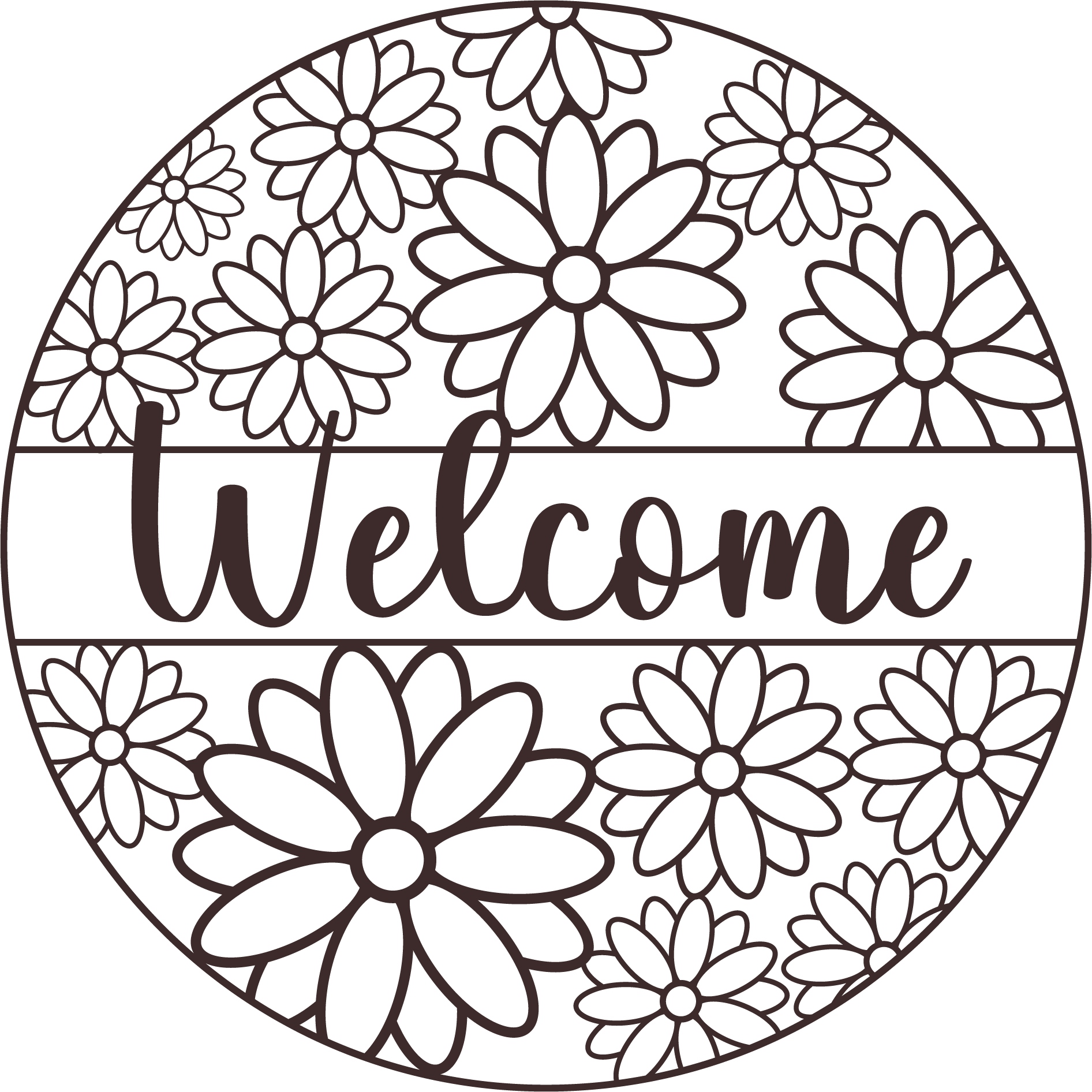 Welcome Wall Art Design D 1267000