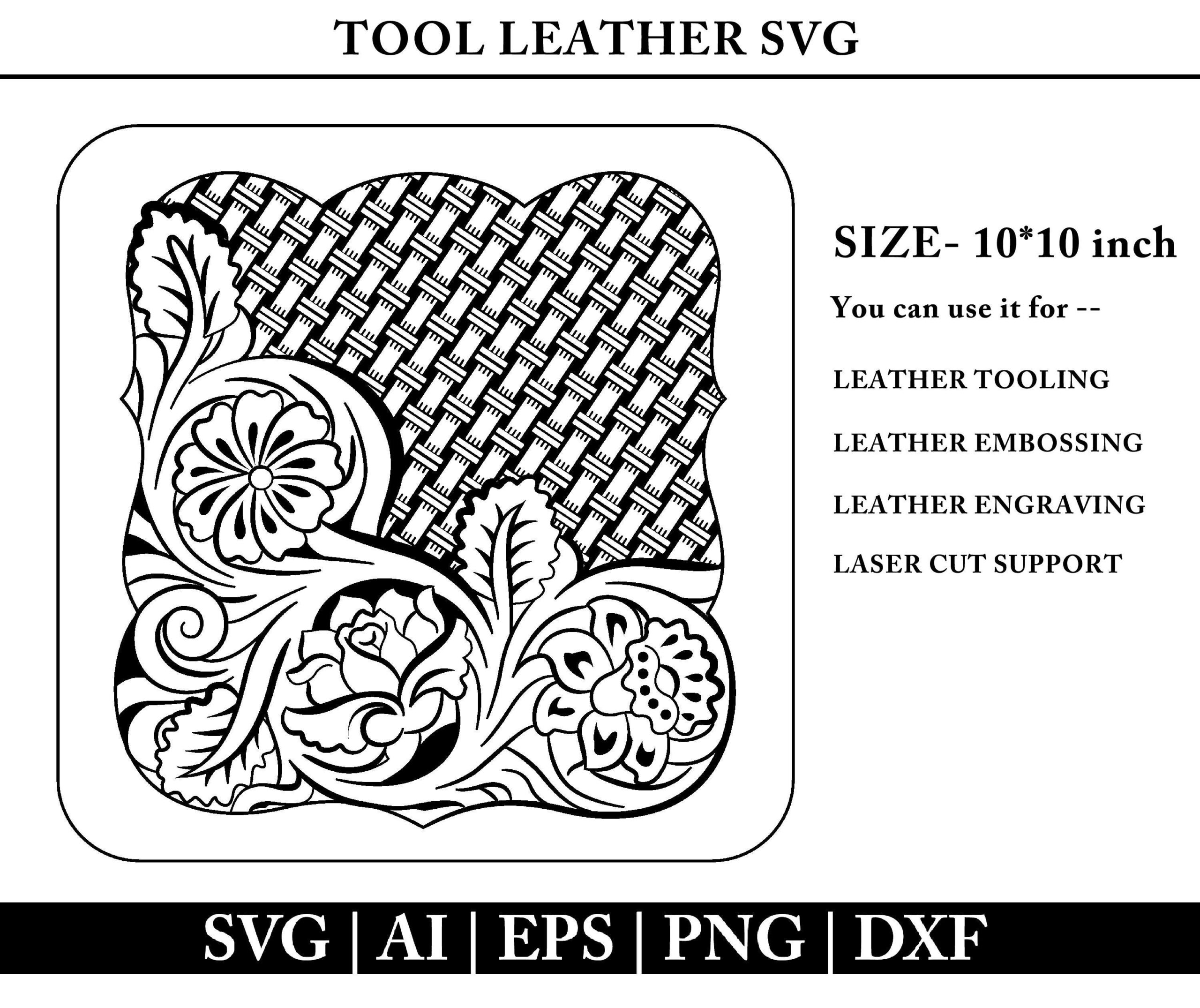 Western Tooled Leather Filigree Pattern SVG digital Download Etsy
