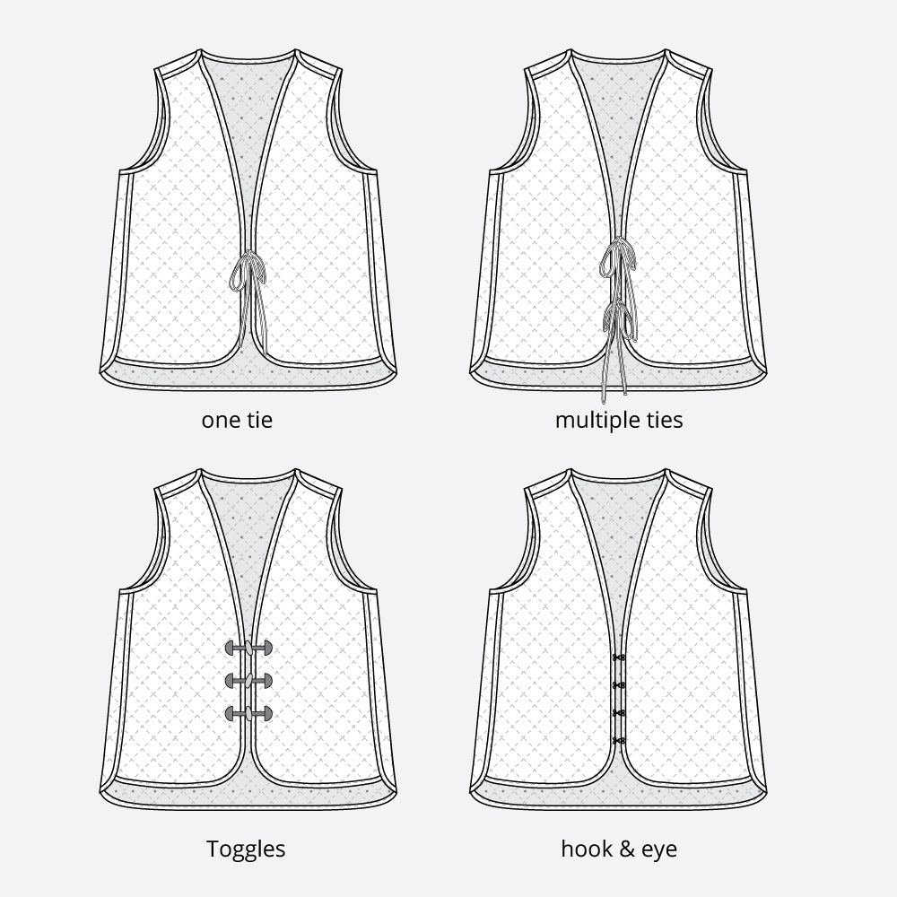 template printable vest pattern