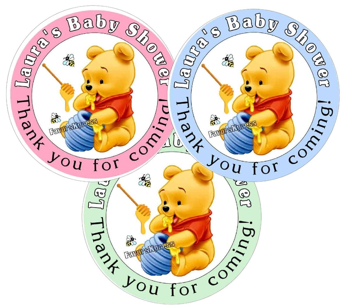WINNIE THE POOH BABY SHOWER FAVORS STICKER LABELS For Party Favors EBay
