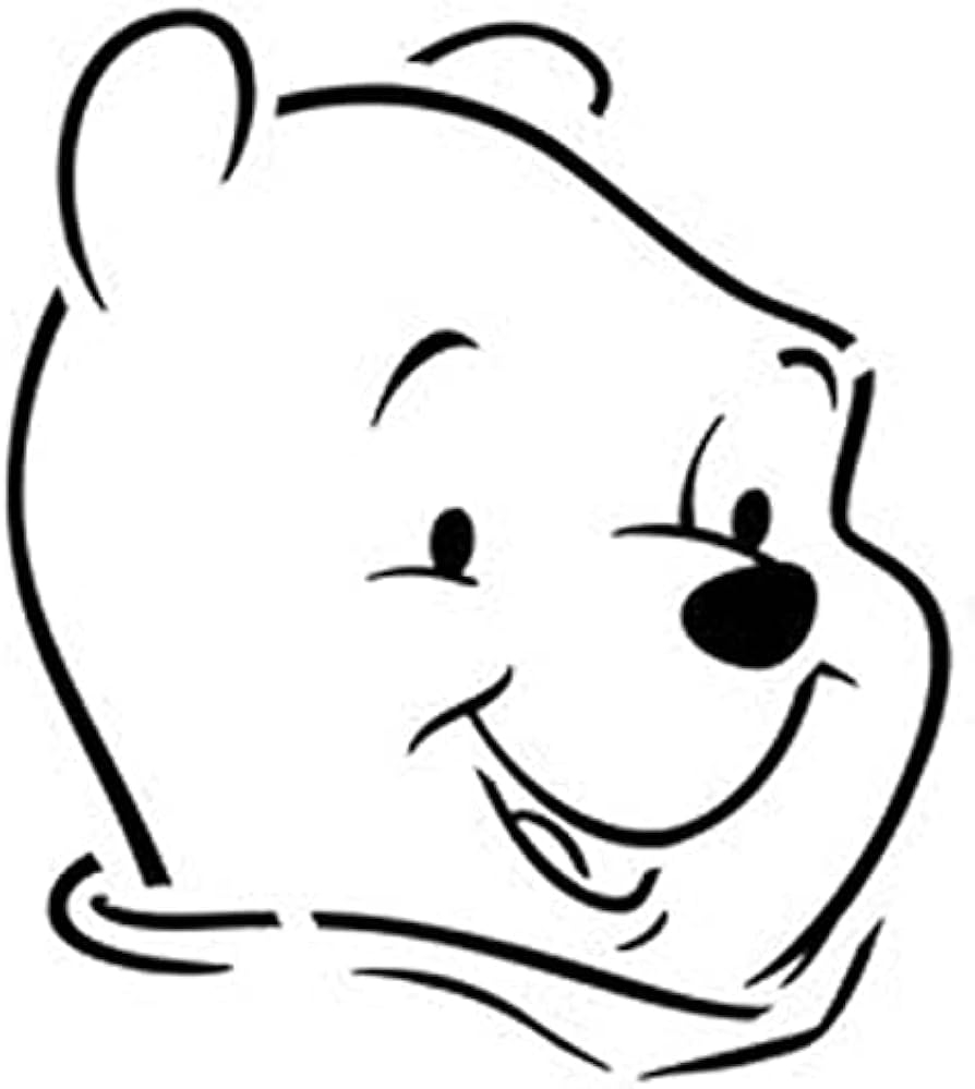 Winnie The Pooh Bear Now Thicker Stronger And Longer Lasting Stencil 250m Mylar Stencil 6 8 12 A3 Amazon de DIY Tools