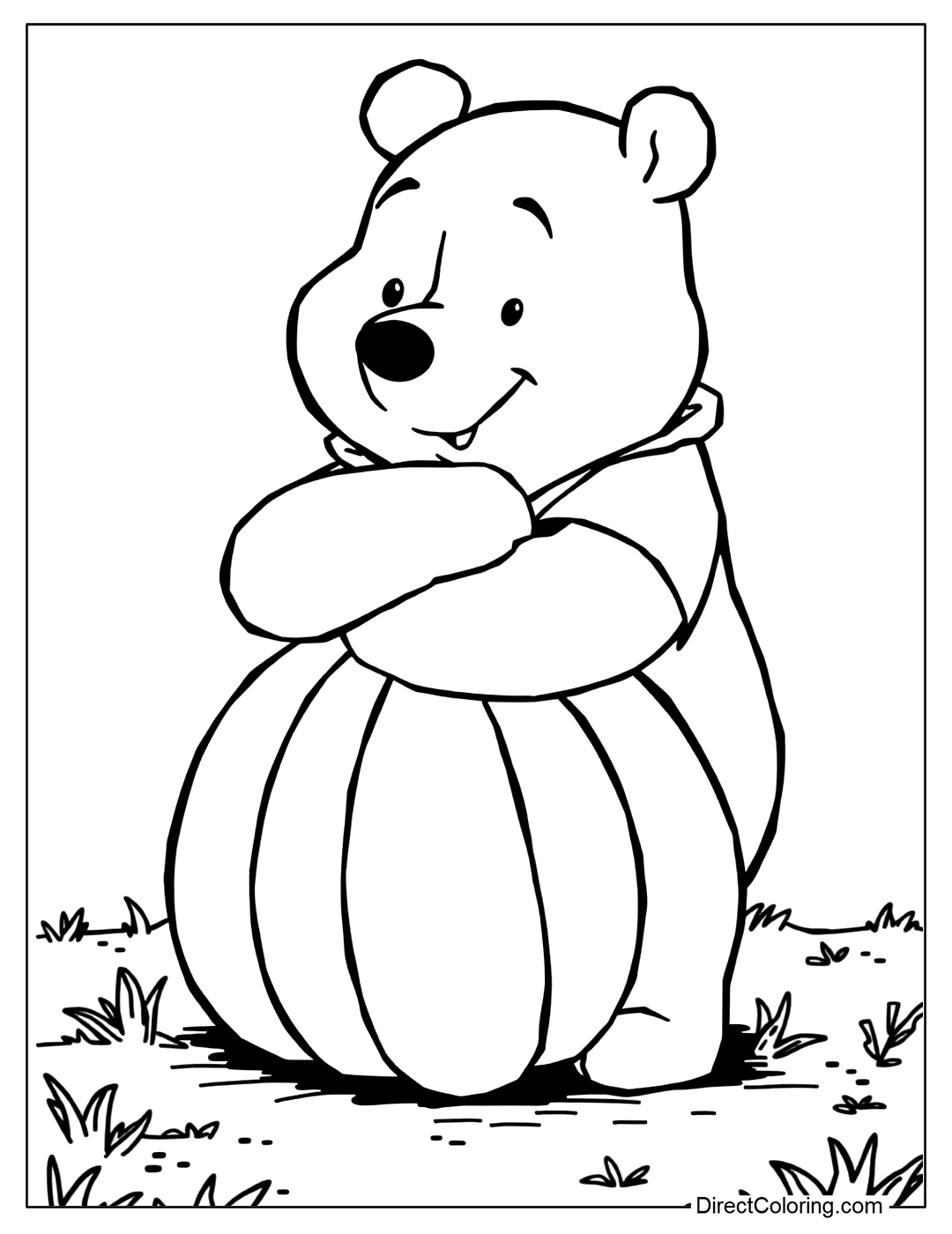 pooh bear printable coloring pages