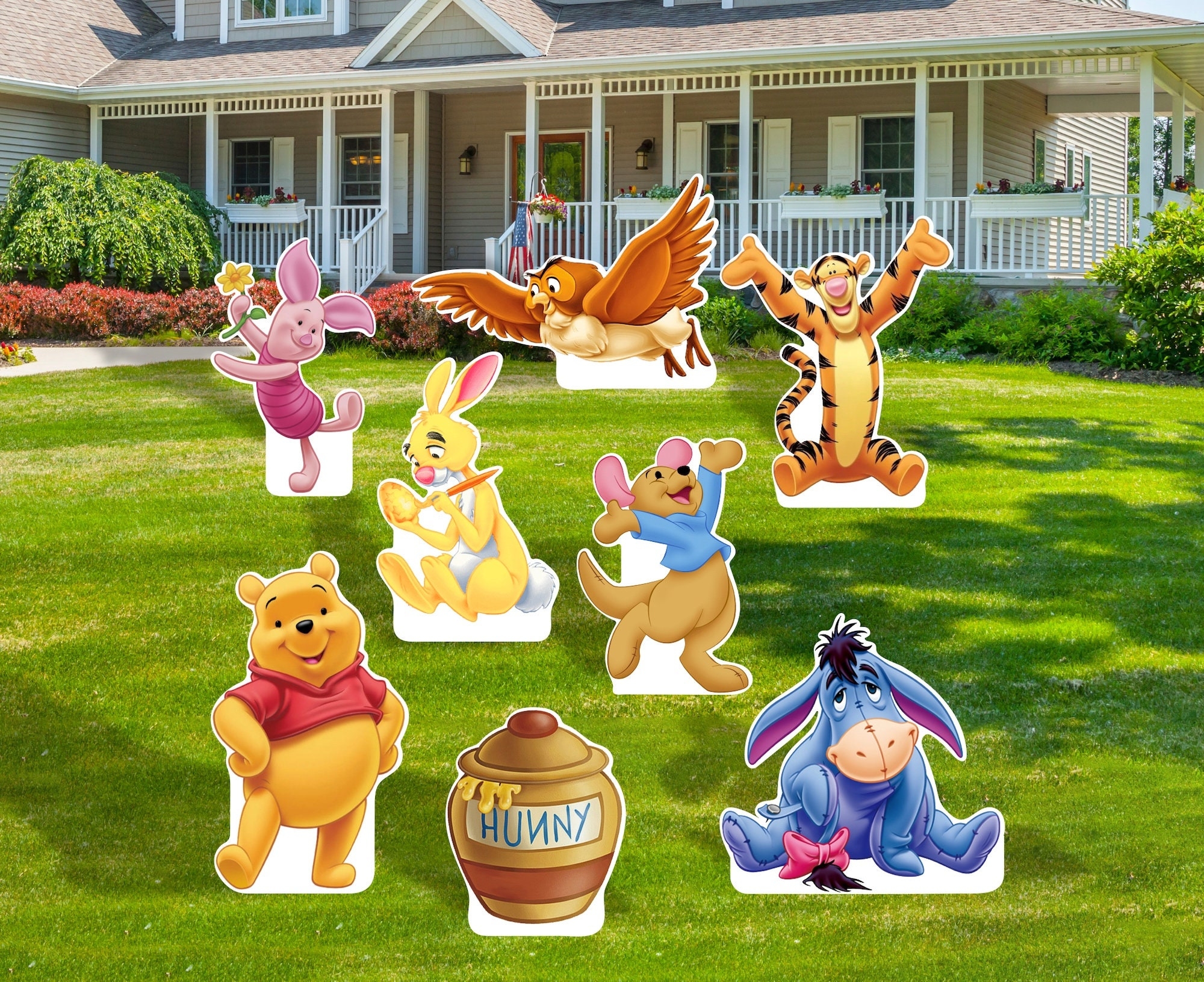 Winnie The Pooh Cutout Cardboard Backdrop Birthday Sign Yard Cutout Event And Party Lawn Signs Life Size Cutouts Standee Centerpieces Etsy