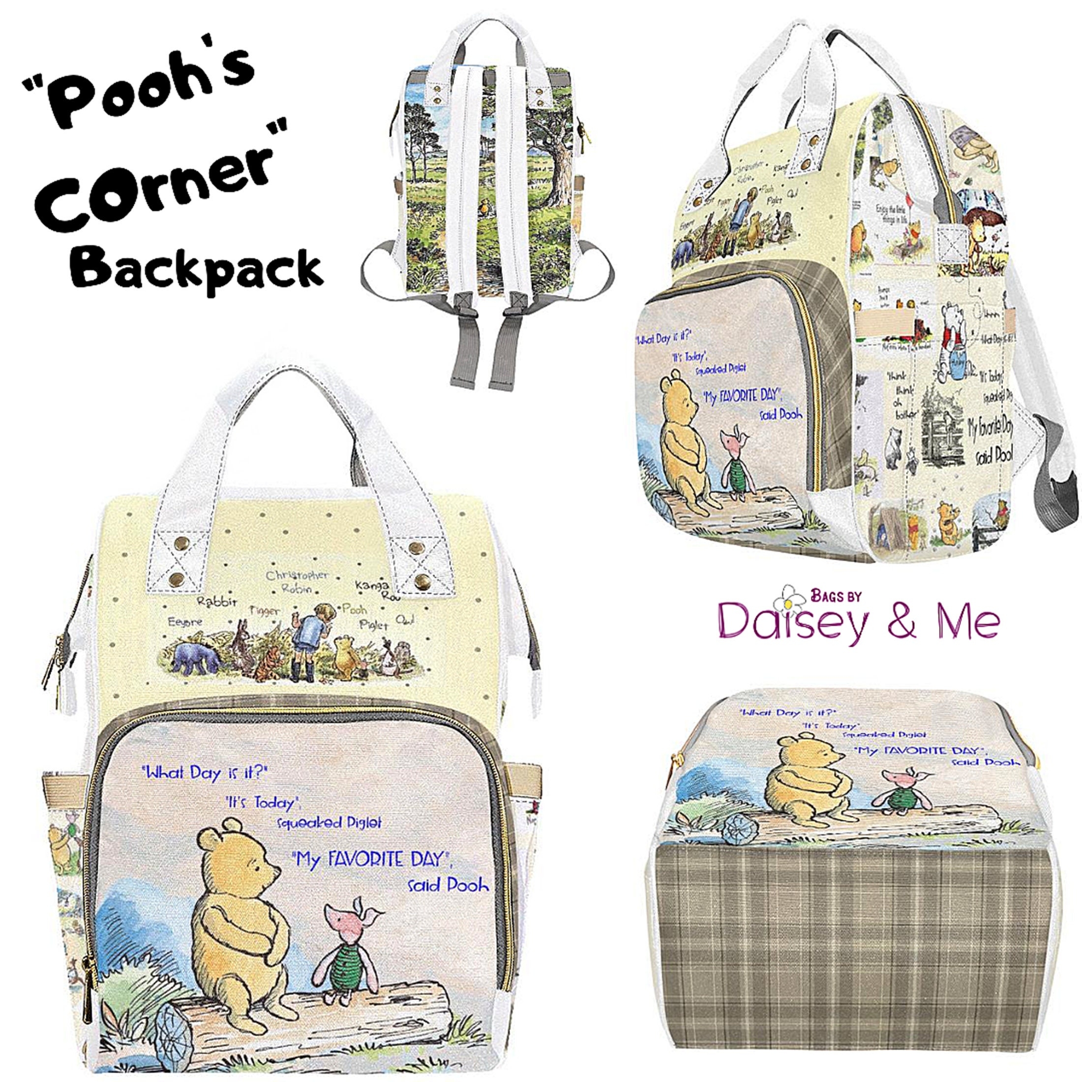Winnie The Pooh Diaper Bag Backpack Mom Bag Crossbody Bag Nursing Bag Travel Bag School Bag Pooh Bear Bags And Gifts Etsy