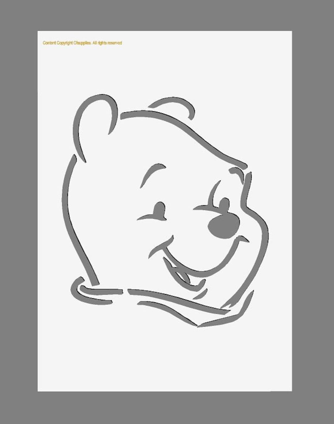 Winnie The Pooh Stencil TV Cartoon Theme 190 Micron Polyester Etsy Norway