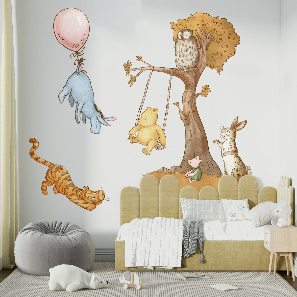 Winnie The Pooh Wall Decal Nursery Large Tree Sticker PlayRoom Children Bedroom EBay