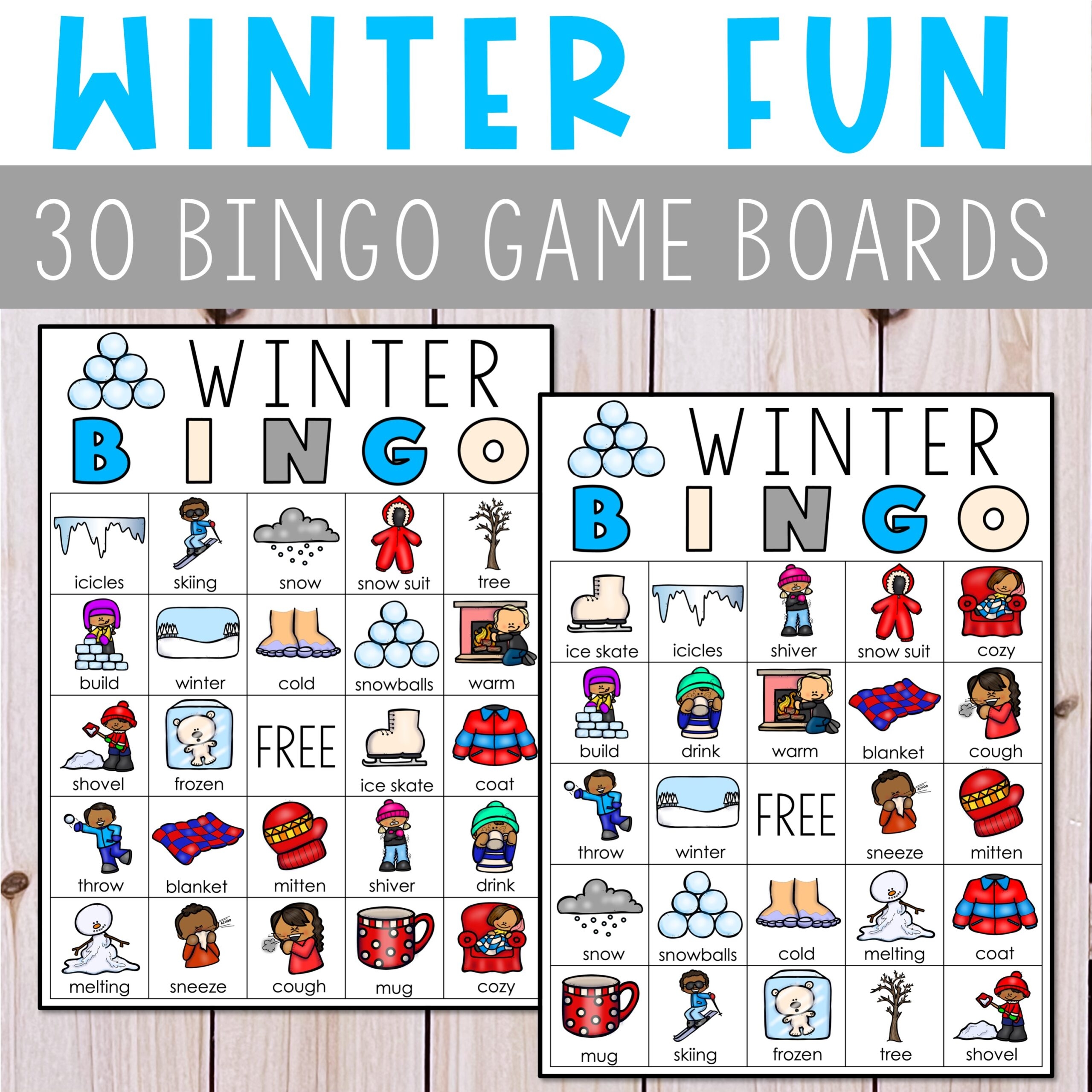 Winter Bingo Game Activity Made By Teachers