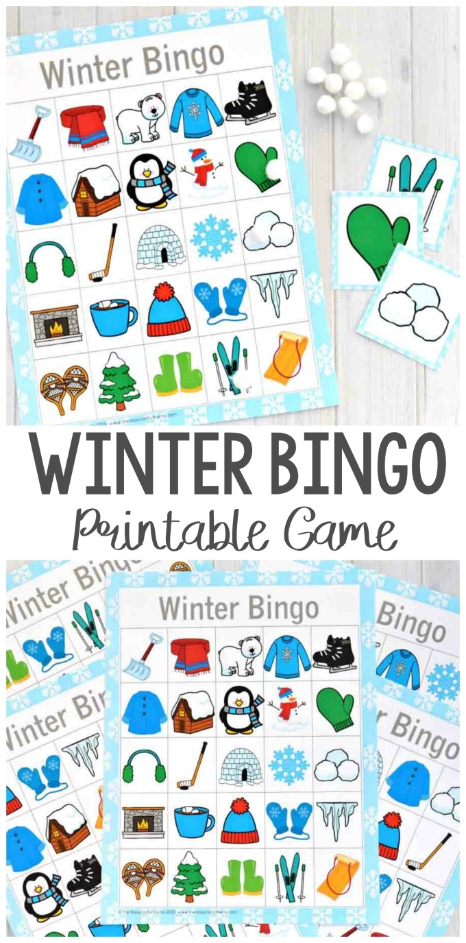Winter Bingo Printable Game The Resourceful Mama