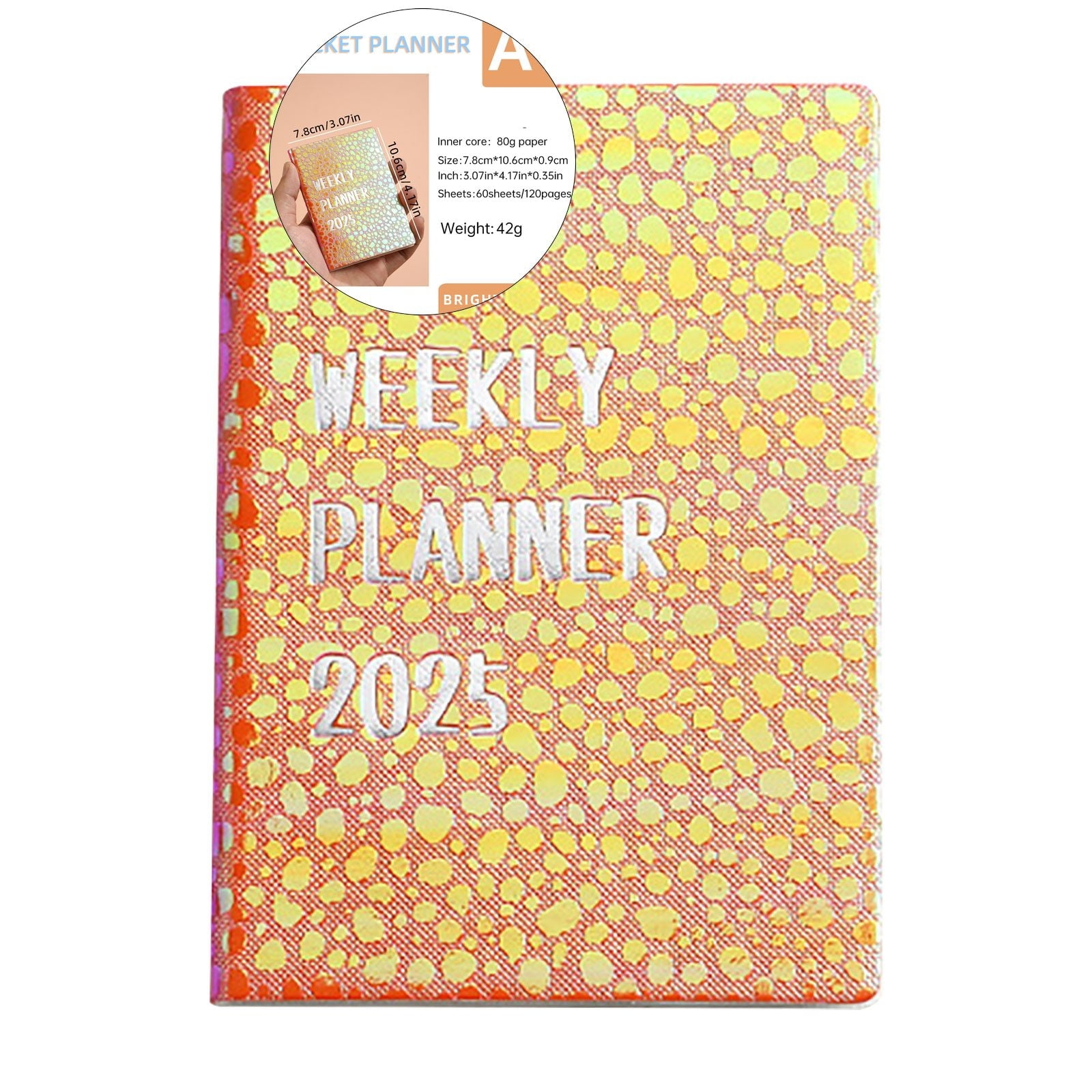 WNFJR Buy One Get One Free 2025 Mini Pocket Planner Weekly Planner Notebook For School Compact Monthly Calendar Pocket Size Planner For Appointments And Budget Planning Walmart Business Supplies