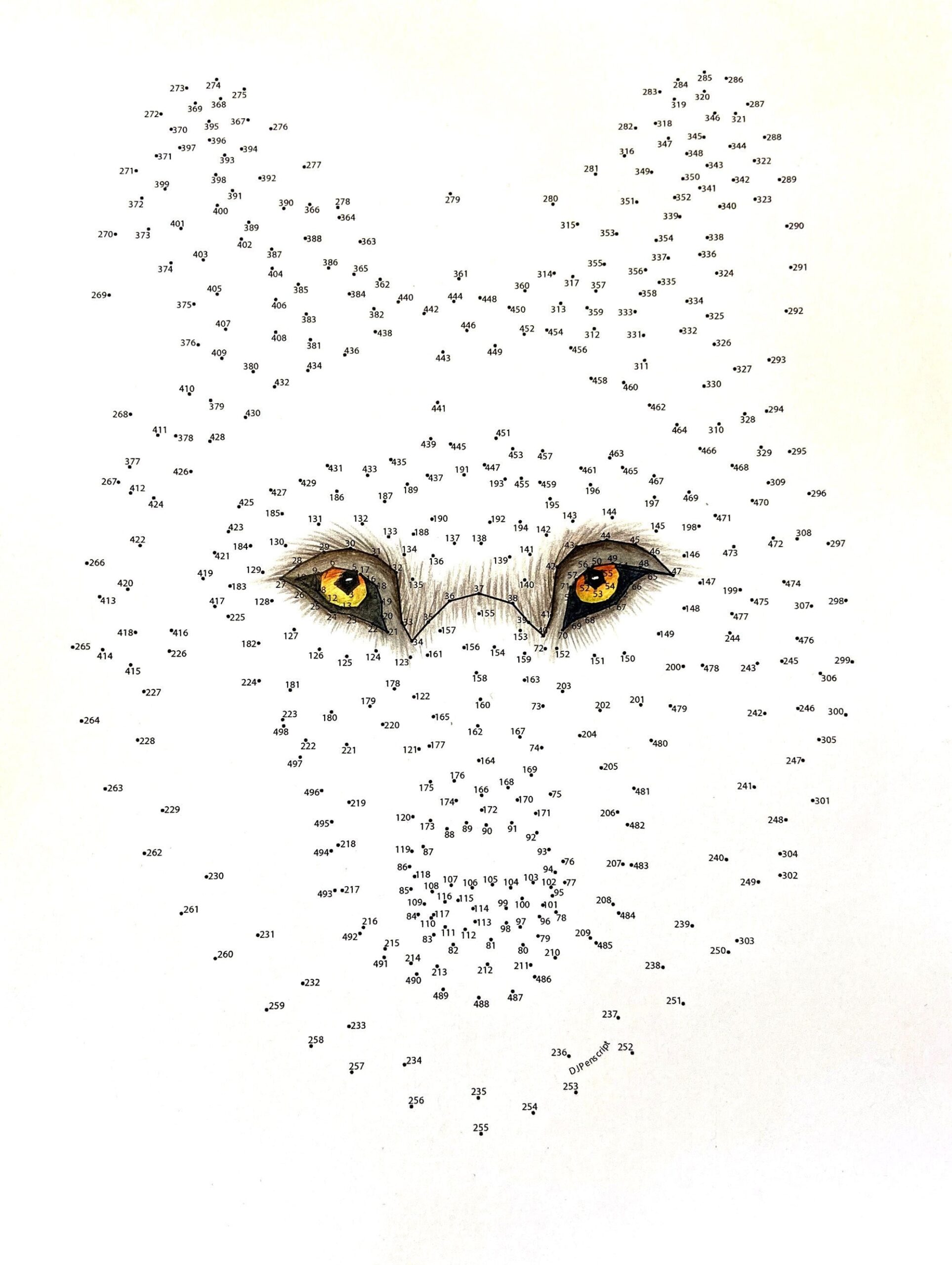 Wolf Extreme Dot To Dot PDF Activity And Coloring Page Etsy Denmark