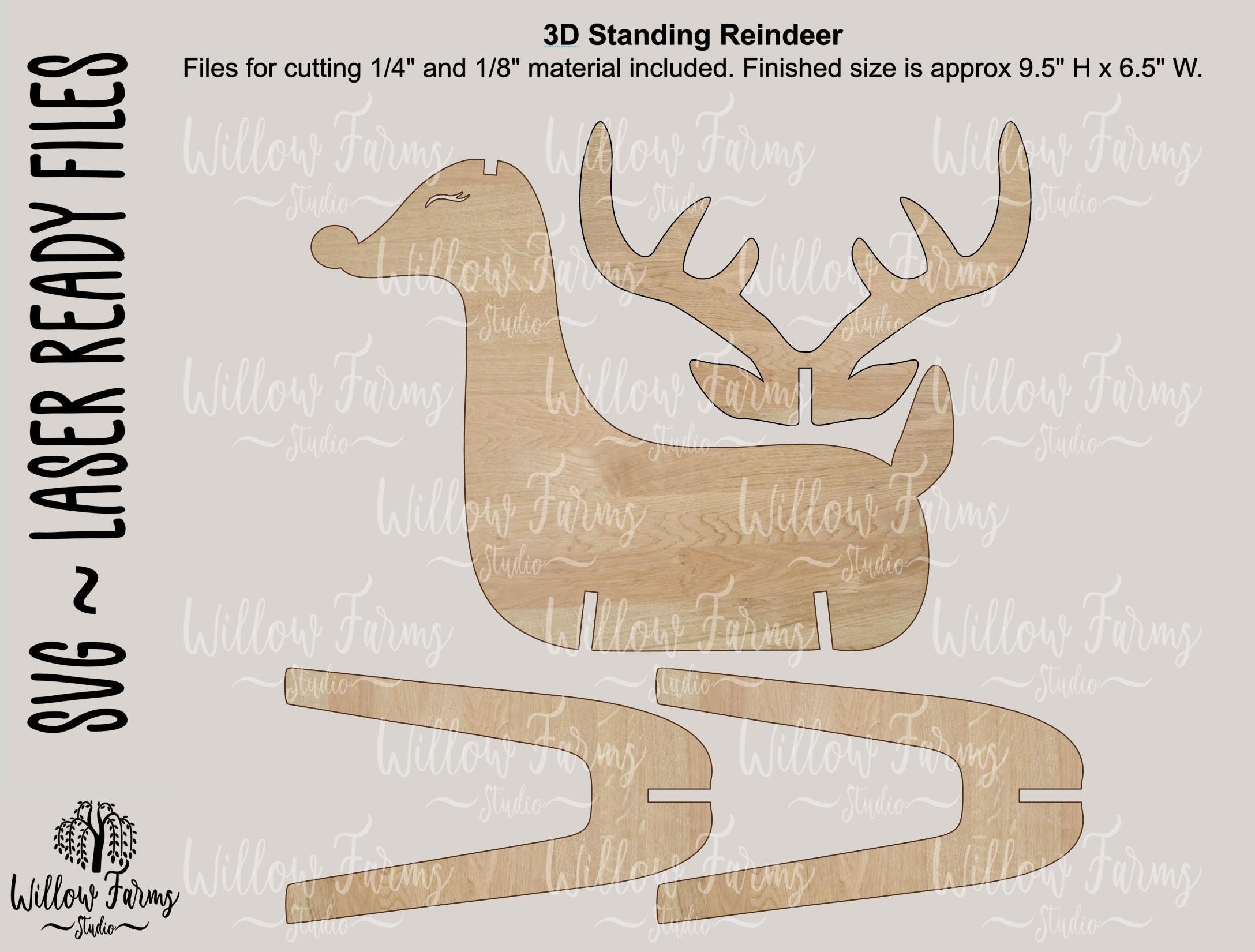 Wooden Reindeer Plans Etsy