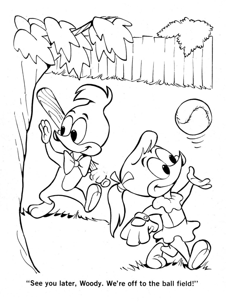 woody the woodpecker coloring pages