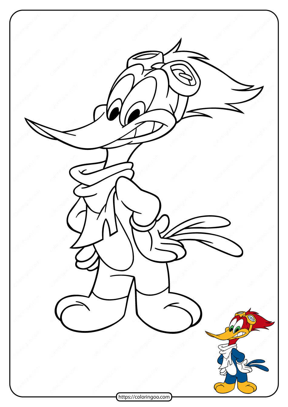 Woody Woodpecker Coloring Pages 5716237 Clipart Library