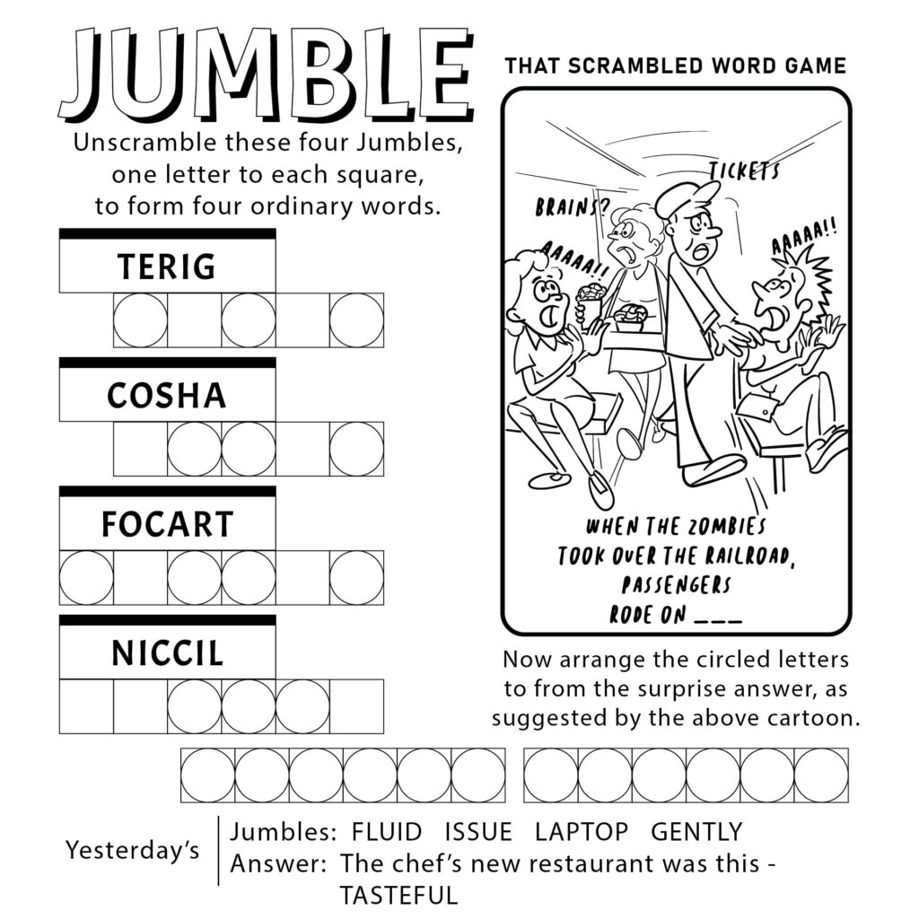 Word Jumbles Printable Printable Party Favors