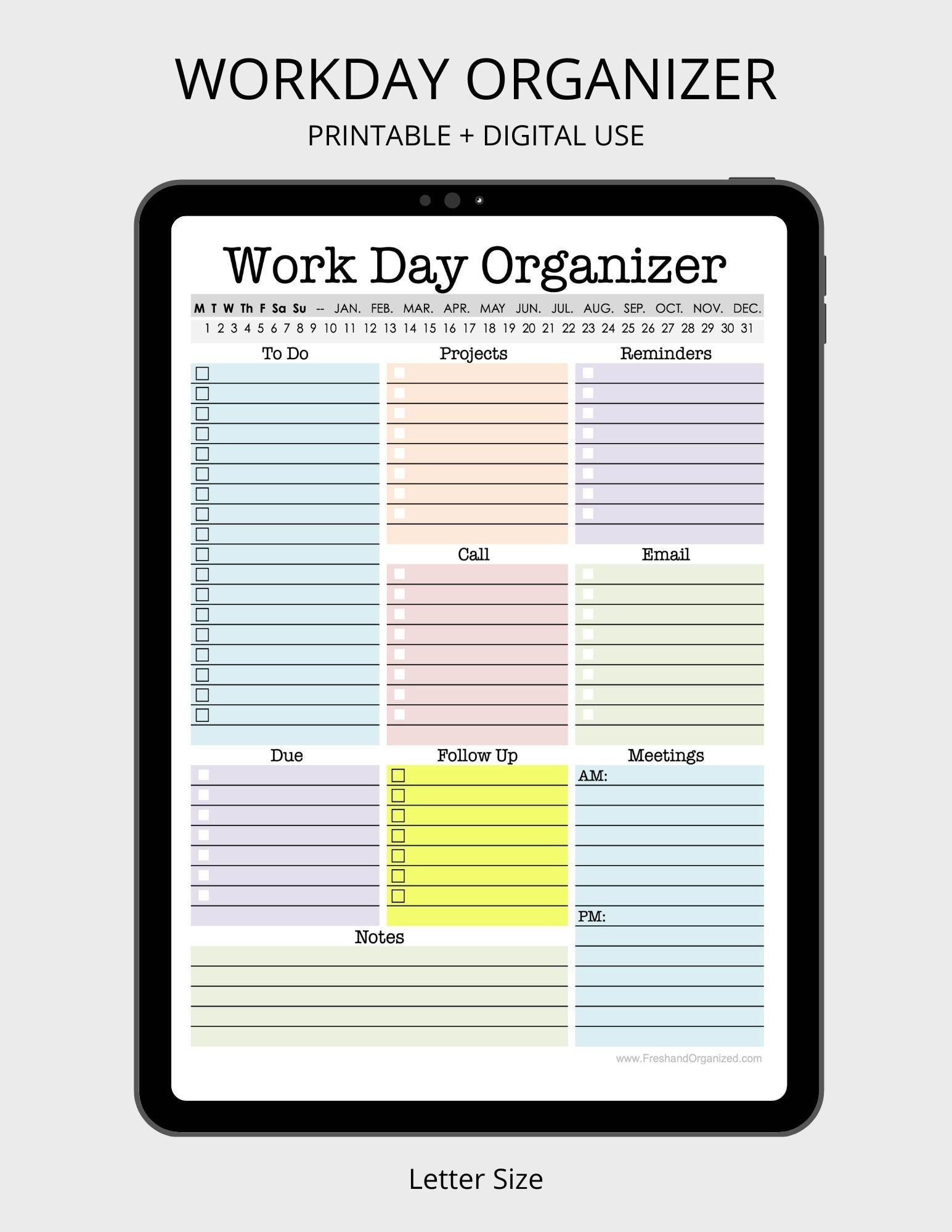 Workday Planner Etsy