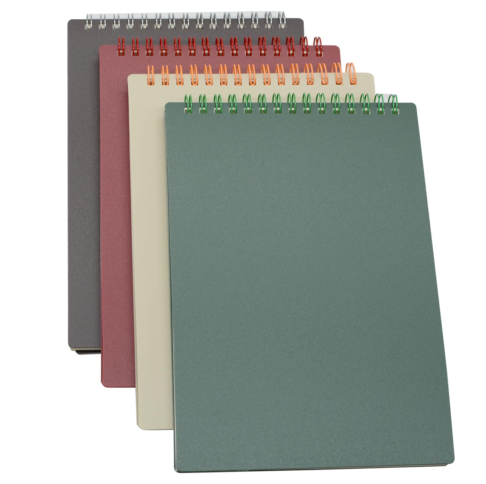 Yansanido Top Bound Spiral Notebook 4 Pcs 4 Color A5 Size Thick Plastic Hardc EBay
