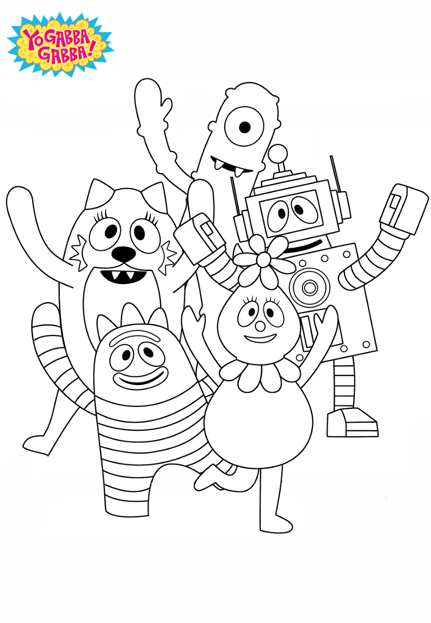 Yo Gabba Gabba 20 Free Printable Coloring Pages