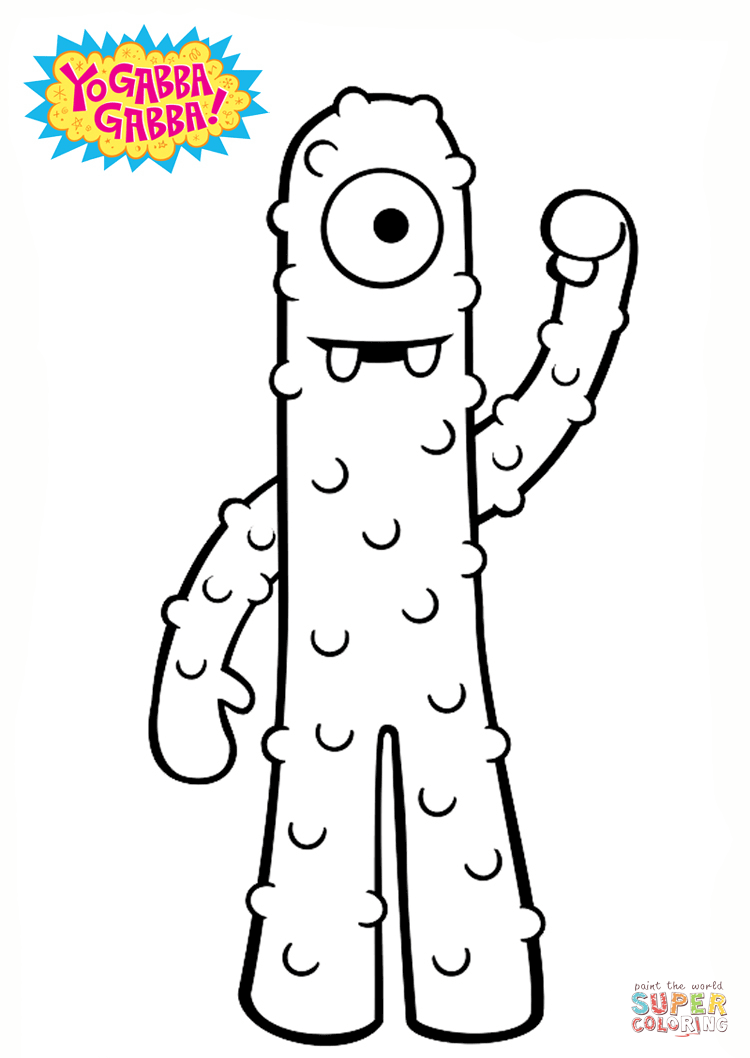 Yo Gabba Gabba 20 Free Printable Coloring Pages
