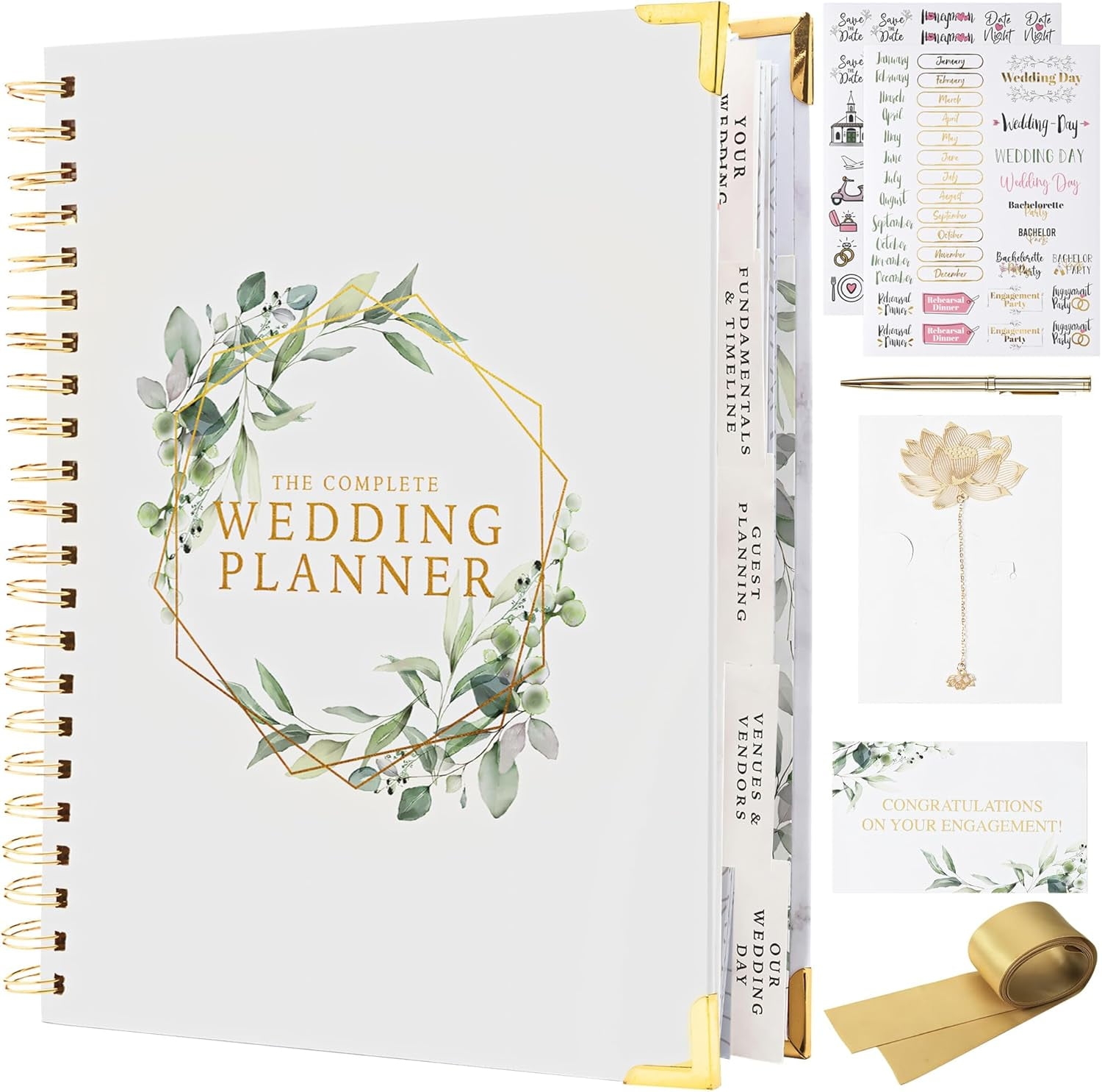 Your Perfect Day Wedding Planner Book And Organizer Wedding Planner Book Bridal Planning Binder With Countdown Calendar Bride Gifts Walmart
