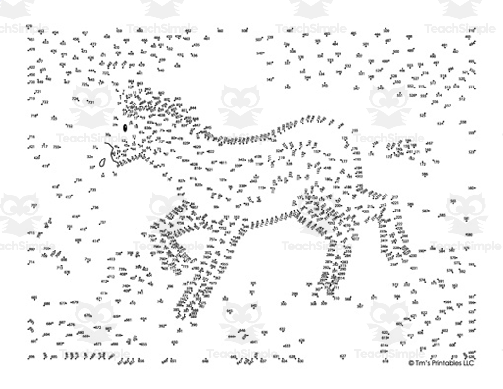 Zebra Extreme Difficulty Dot to Dot Connect The Dots PDF By Teach Simple