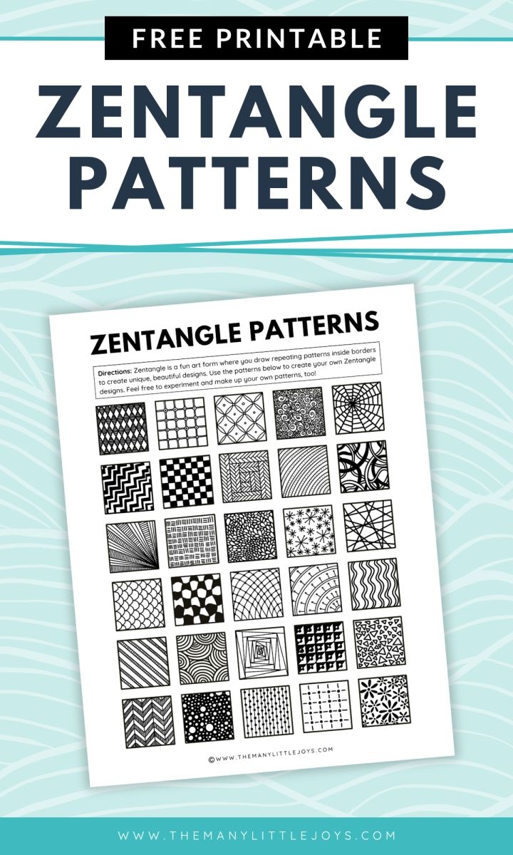 Zentangle For Kids Easy Fun Exploratory Art with FREE Printable Patterns The Many Little Joys