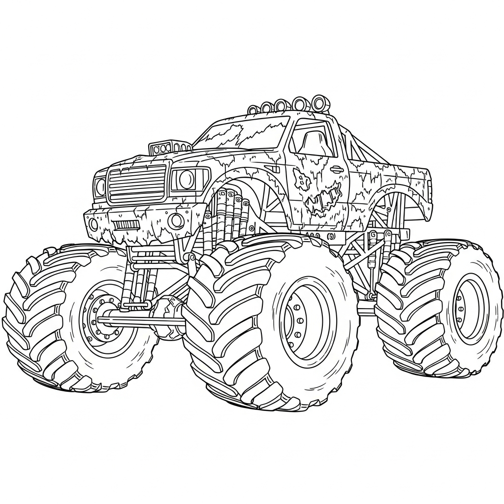 Zombie Monster Truck Devourer Coloring app